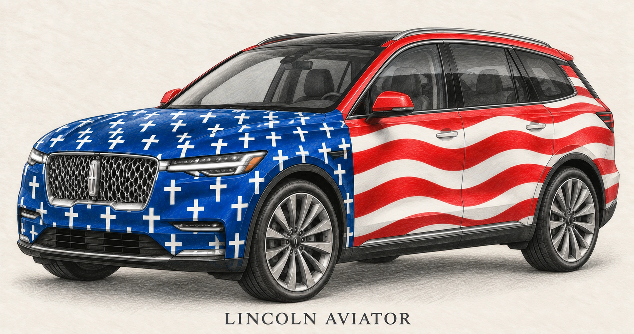 Illustrazione del concept della Lincoln Aviator.