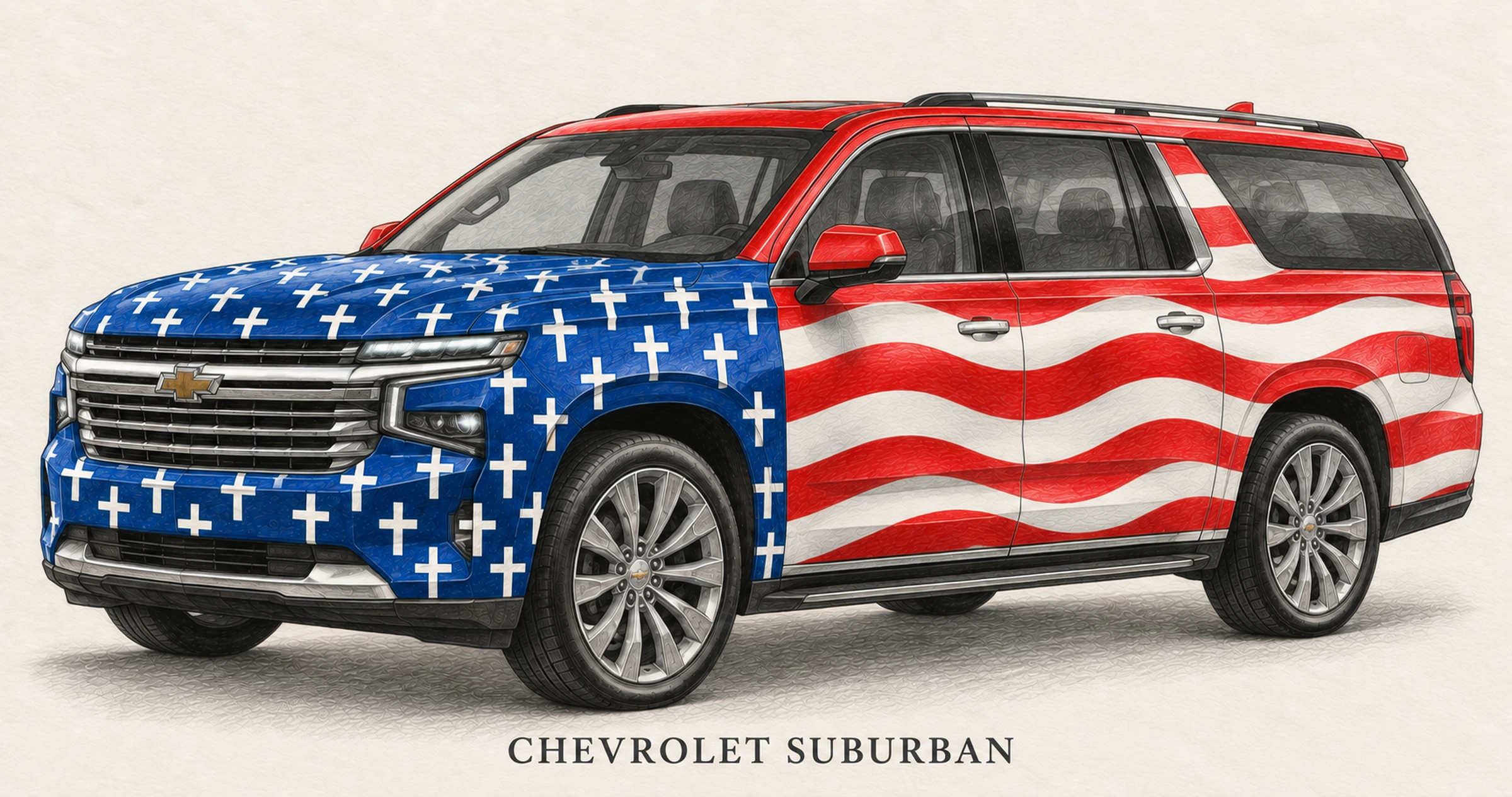 Illustrazione del concept della Chevrolet Suburban
